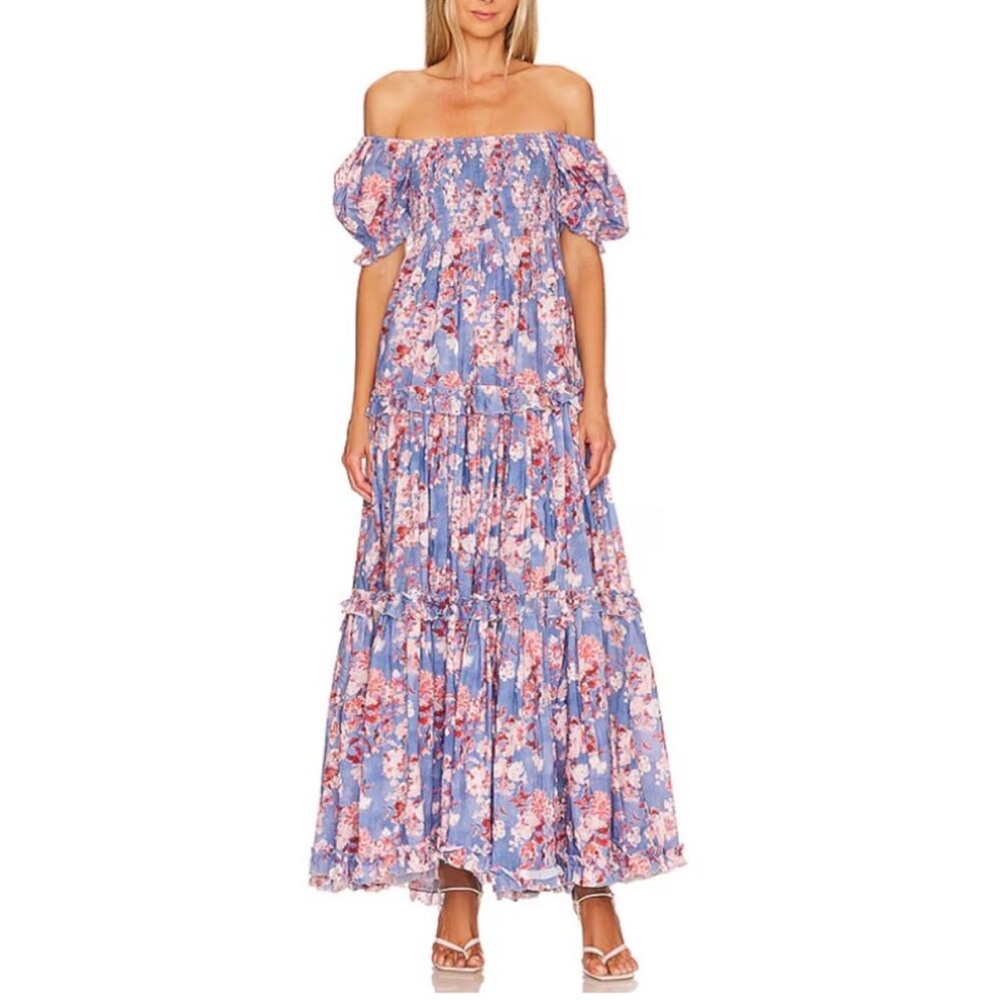 Caroline Constas Floral Off-Shoulder Maxi Dress‎